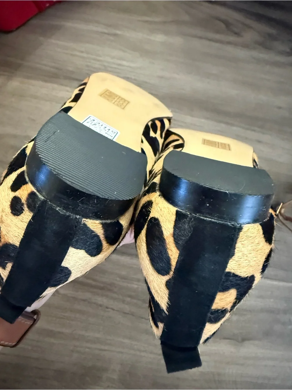 Office London Leopard Print Calf Hair Ballet Flats Women’s EU 41 / US 10